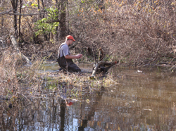 Brad setting Beaver Trap